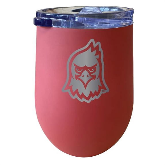R & R Imports North Dakota Fighting Hawks 12 oz Insulated Wine Stainless Steel Tumbler, Coral