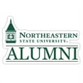 thumbnail image 1 of R & R Imports STC4-C-NSU20 ALUM 2pk Northeastern State University Riverhawks 4 in. Laser Cut Alumni Vinyl Decal Sticker - Pack of 2, 1 of 1