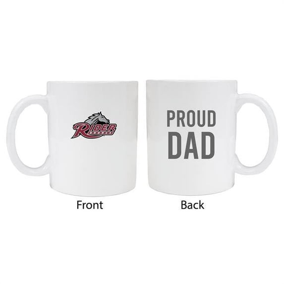 R & R Imports Rider University Broncs Proud Dad White Ceramic Coffee Mug - Pack of 2
