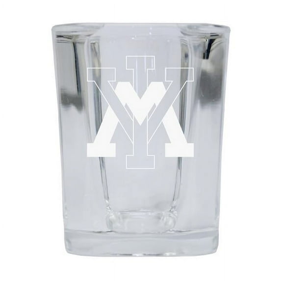 R & R Imports SGSE2-C-VMI20 VMI Keydets 2 oz Square Shot Glass Laser Etched Logo Design - Pack of 2