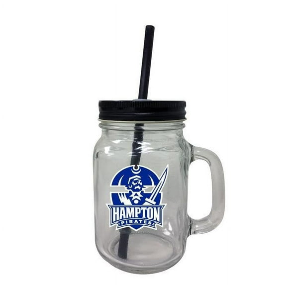 R & R Imports TBM-C-HAMP19 16 oz Hampton University Mason Jar Tumbler