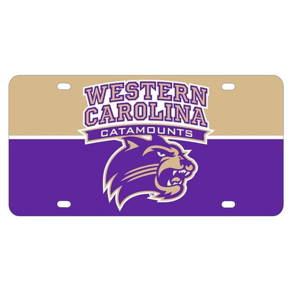 R & R Imports Western Carolina University Metal License Plate
