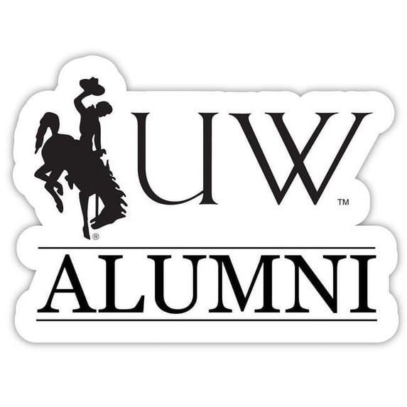 R & R Imports Wyoming Cowboys 4 in. Laser Cut Alumni Vinyl Decal Sticker - Pack of 2