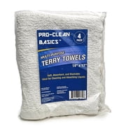 R&r 5170204 Multi Purpose Terry Towel White 4pk