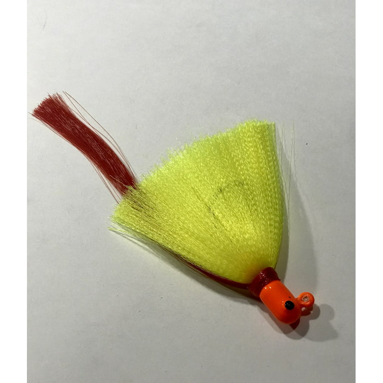 R&R Tackle 1.5 Oz. Flarehawk Jig Chartreuse Red Fishing Lure