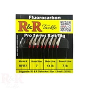 R & R Tackle 10 Pack Size 6 Fluorocarbon Sabiki/ Bait Rig Red Head with Fish Skin