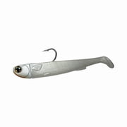 R & R Tackle 4 Pack Pre- Rigged 2oz Pearl White SlideBait Jighead with 7/0 Mustad Duratin Hook