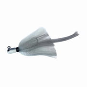 R & R Tackle 6 Pack 2 oz Flarehawk Jig - Ivory Head, White/Gray/White Body, Gray Tail