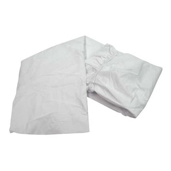 R & R Textile Fitted Sheet,80 in L,White X32014
