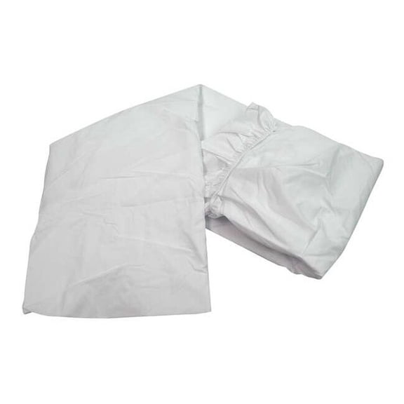 R & R Textile Fitted Sheet,80 in L,White X32016