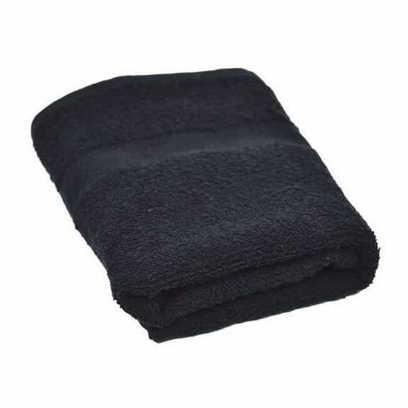 R & R Textile Hand Towel,27 in L,Black 71625