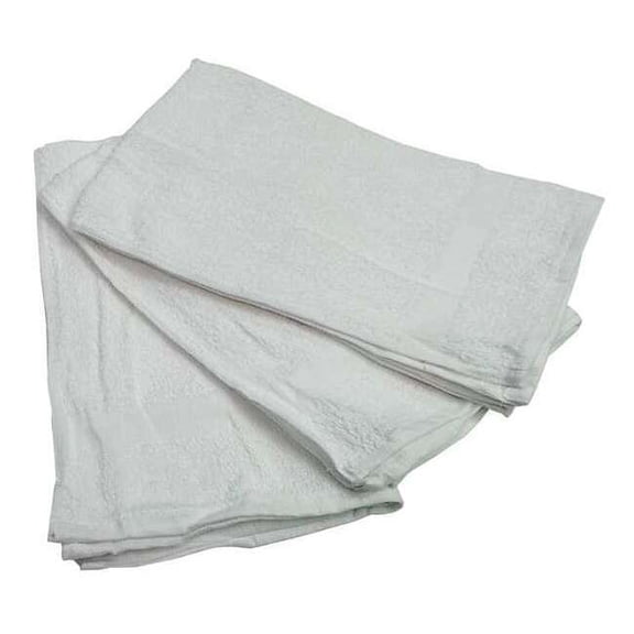 R & R Textile Hand Towel,27 in L,White 51610