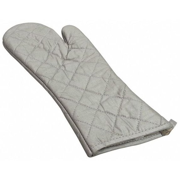R & R Textile Oven Mitt,Hand Shaped,Silver,13in 01301