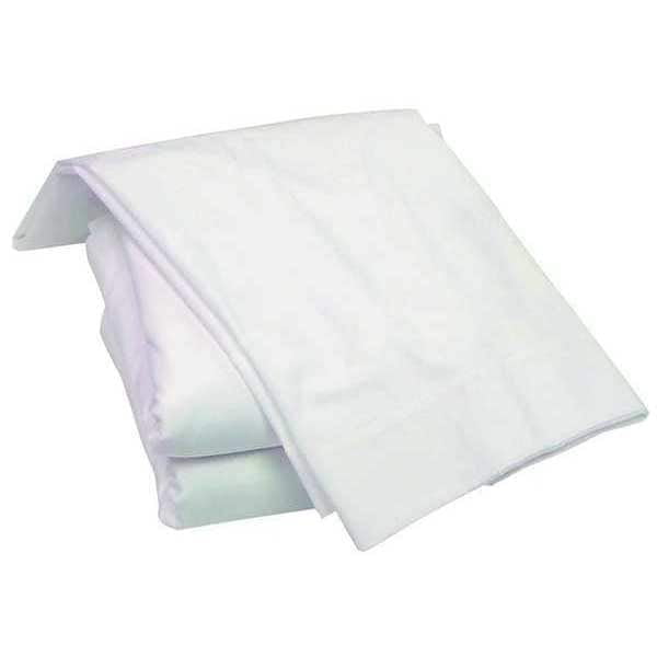 White Cotton Polyester Standard Queen Pillowcase Set
