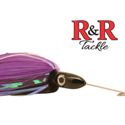 R & R Tackle Wahoo Magnet Sr., Black/Purple Nylon and Plastic Skirts, High Speed Trolling Lure