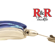 R & R Tackle Wahoo Magnet Sr., Blue/White Nylon and Clear Plastic Skirts, High Speed Trolling Lure