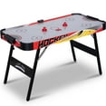 thumbnail image 1 of R RAYCHEE 54in Folding Air Hockey Table, Red & Yellow, 2 Pucks, 2 Pushers, 1 of 6