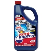 Roto-Rooter Gel Clog Remover Drain Cleaner, Thick Gel Helps Clear Slow Drains and Break Down Hair, Grease and Soap Buildup, Suitable for Pipes, Toilets, Showers and Sinks, 80 oz