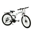 thumbnail image 1 of R.Roaring 26 inch Mountain Bike for Adult Teens 21 Speed Gears Folding Outroad Bike Dual Disc Brake Bicycle，White, 1 of 8