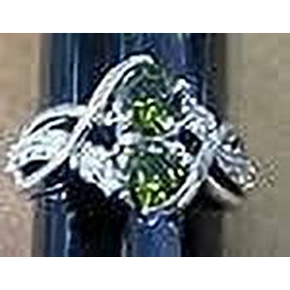 R.S. Covenant 018 sz 5 856 Women's CZ Double Peridot Ring