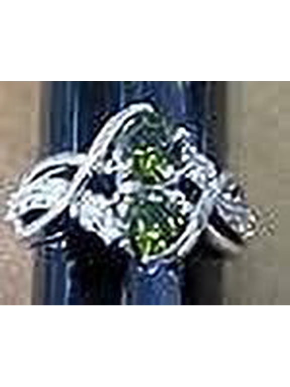 R.S. Covenant 018 sz 5 856 Women's CZ Double Peridot Ring