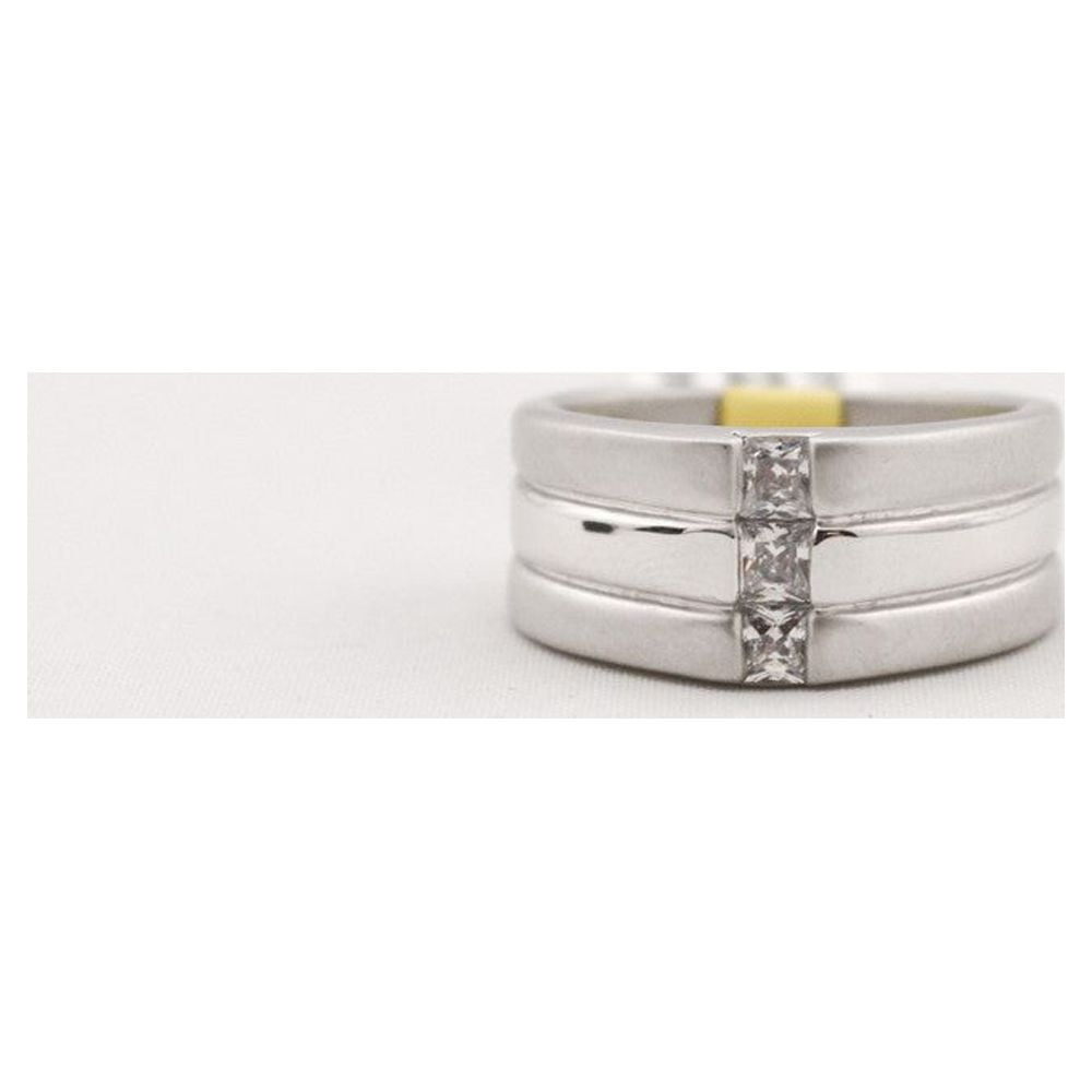 R.S. Covenant 2283 CZ Matte Shiny Silver Men s Ring Size 12