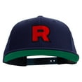 thumbnail image 1 of R Sign Embroidered Wool Blend Prostyle Snapback - Navy OSFM, 1 of 5
