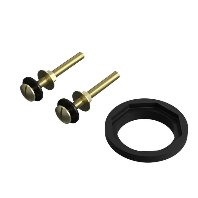 R&T 3'' Toilet Tank to Bowl Hexagon Gasket with 2 pcs Brass Bolts