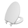 thumbnail image 1 of R&T Elongated 400 pound Toilet Seat, Heavy Duty Oval Plastic Toilet Seat Soft Close White B1130, 1 of 13