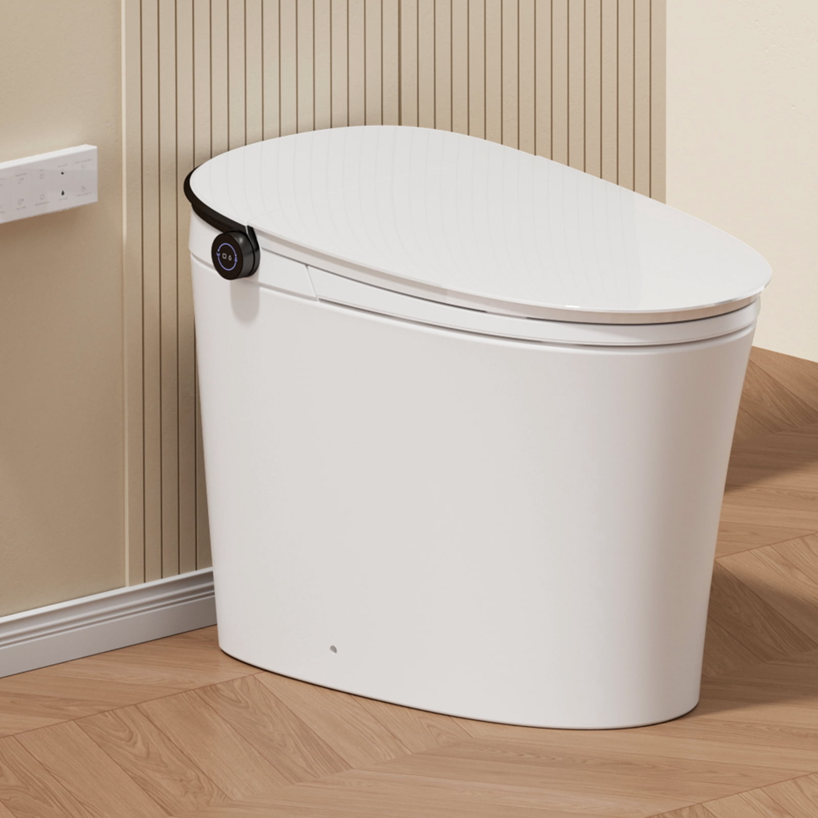 R&T FA59-T Smart Toilet – Auto Open & Flush, Heated Seat, Warm Water Bidet, Air Dryer, Dual Flush (1.1/1.6 GPF), Deodorizer, Night Light, Power Outage Flush, 2-User Presets
