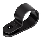 R-Type Cable Clip Wire Clamp, Nylon Cable Clamp, Plastic Cable Management Clamp, Heavy Duty Cable Clip, Mounting Cord Fastener Clip with Screw for Wire Management, 1 Pc