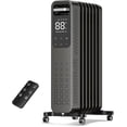 thumbnail image 1 of R.W.FLAME Oil Filled Radiator Heater, 1500W Portable Space Heater with Remote & Digital Thermostat, 4 Modes, 24H Timer, Child Lock, Overheat & Tip-Over Protection, Ultra Quiet for Indoor Use, Black, 1 of 7