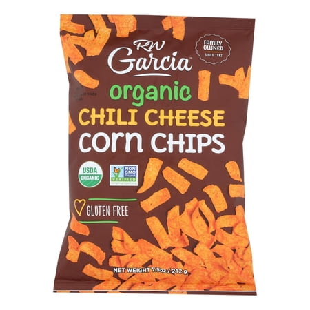 (Pack of 12), RW Garcia Organic Chili Cheese Corn Chips, 7.5 oz
