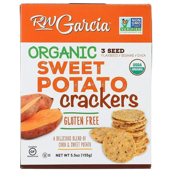R. W. Garcia Organic Crackers Sweet Potato - 5.5 oz Pack of 3