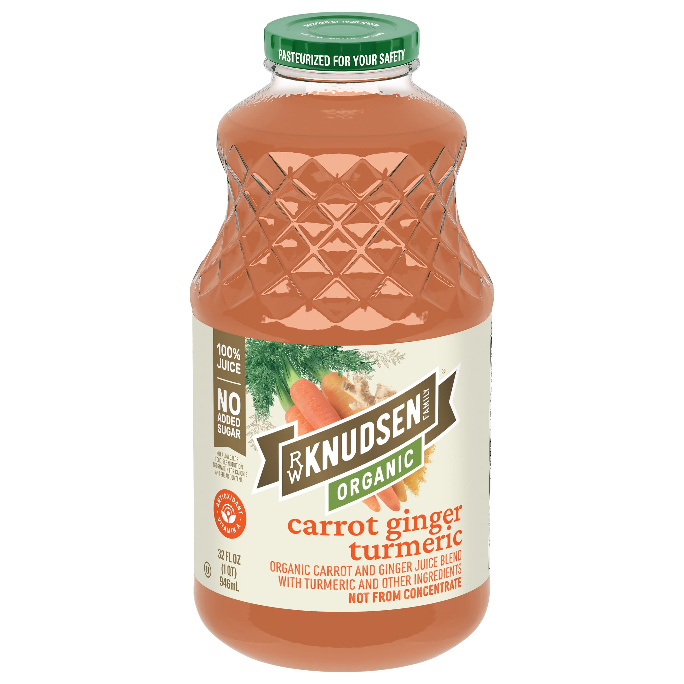 R.W. Knudsen Family Organic Carrot Ginger Turmeric Beverage, 100