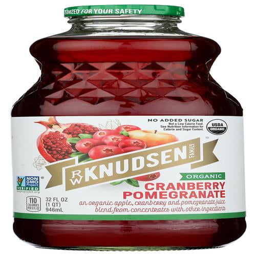 R.W. Knudsen Family Organic Cranberry Pomegranate Juice Blend, 32 Ounces - Pack of 2