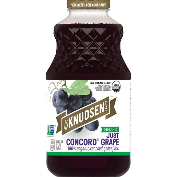 R.W. Knudsen Family Organic Juice Just Concord 32 fl oz Pack of 2