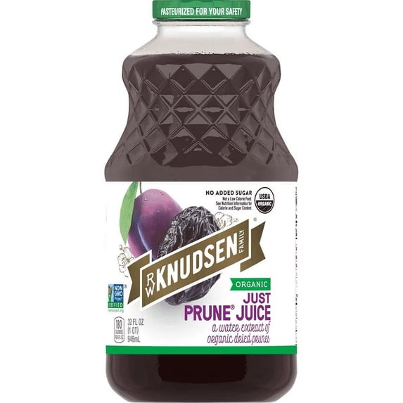 R. W. Knudsen Organic Just Prune Juice, 2-Pack 32 fl oz Bottles