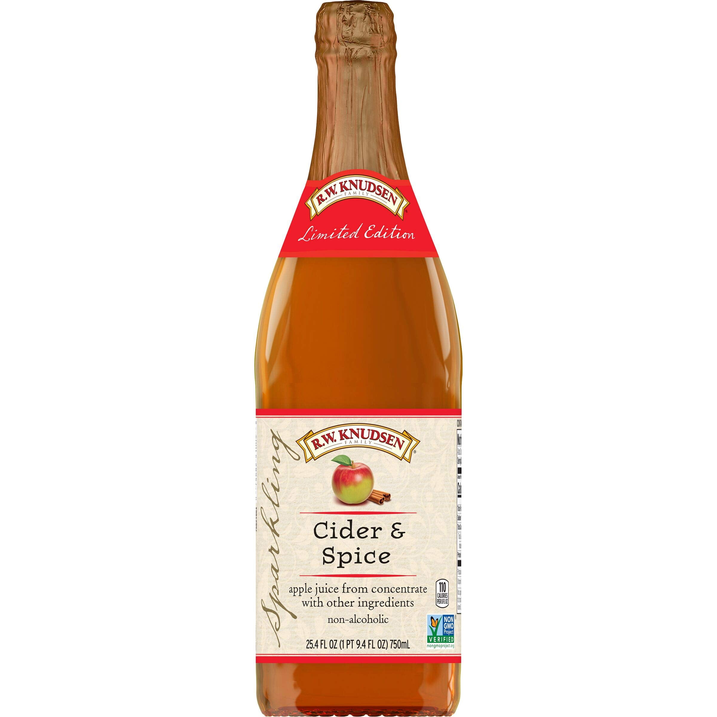 R.W. Knudsen, Sparkling Cider And Spice Juice, 25.4 Fl Oz