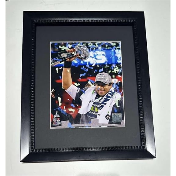 R.Wilson ''Celebration'' -  Seattle Team Football 11x14 Frame