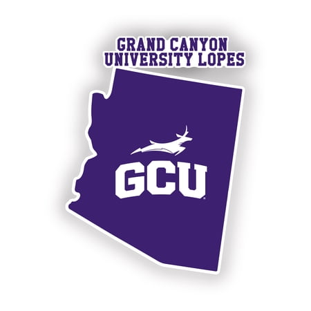 R and R Imports Grand Canyon University Lopes 4 Inch State Shape Vinyl Decal Sticker