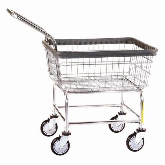 R&b Wire Products Wire Utility Cart with Handle, 2.5 Bushel, Chrome 100CECLCH