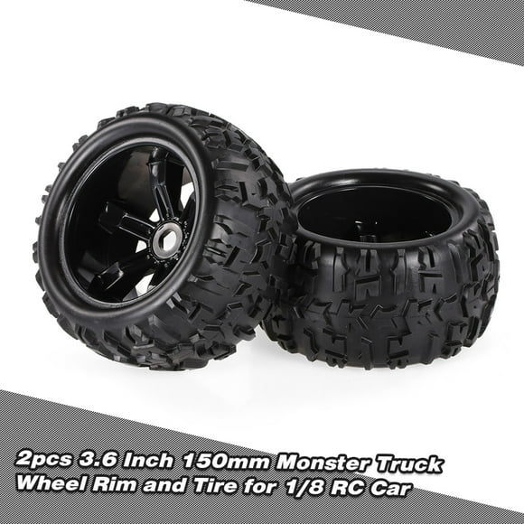 R/c 2pcs 3.6 Inch 150mm Truck Wheel Rim And Tire For 1/8 Traxxas HSP HPI E-MAXX Savage Flux ZD Racing RC Car