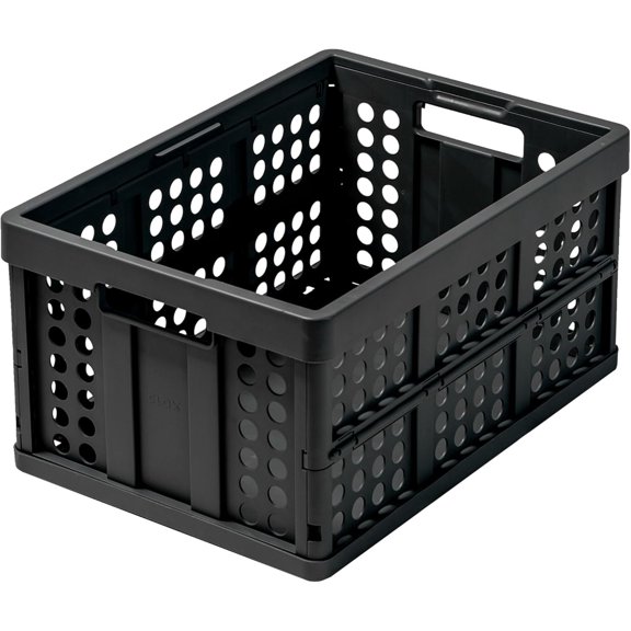 (R) crate | folding box | basket | 48 qt (12 gal) | black