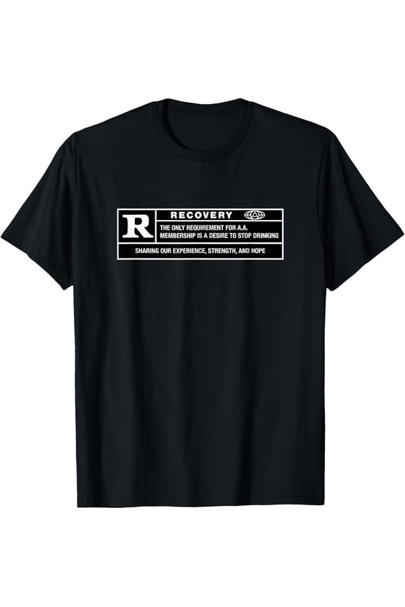 R for Recovery 12 Step AA NA Anonymous Gift T-Shirt
