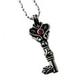 thumbnail image 1 of R.h. Jewelry Stainless Steel Victorian Style Key with Red Acrylic Crystal Pendant Necklace, 1 of 3