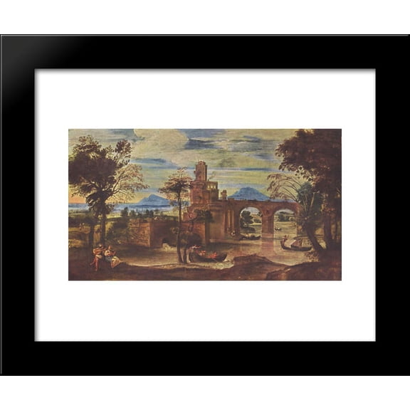 Rmische Landschaft 20x24 Framed Art Print by Annibale Carracci