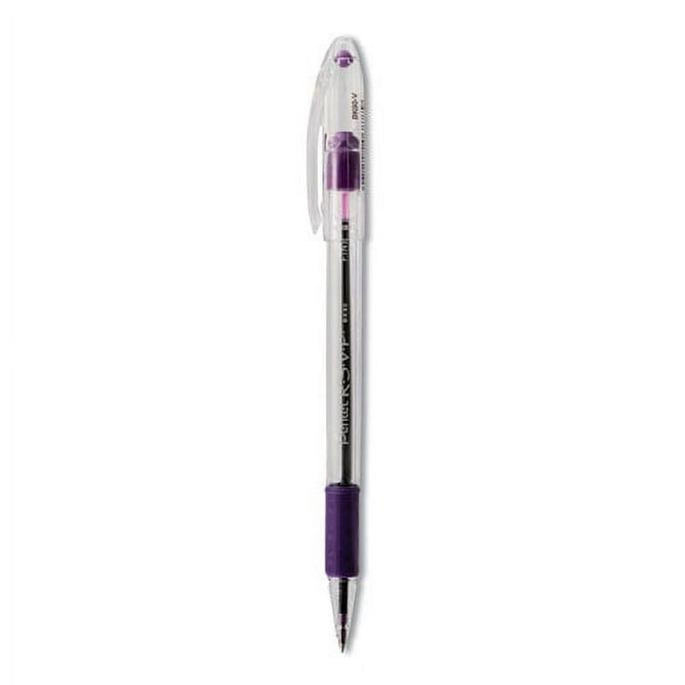 R.S.V.P. Ballpoint Pen, Stick, Medium 1 mm, Violet Ink, Clear/Violet Barrel, Dozen R.S.V.P. Ballpoint Pen, Stick, Medium 1 mm, Violet Ink, Clear/Violet Barrel, Dozen