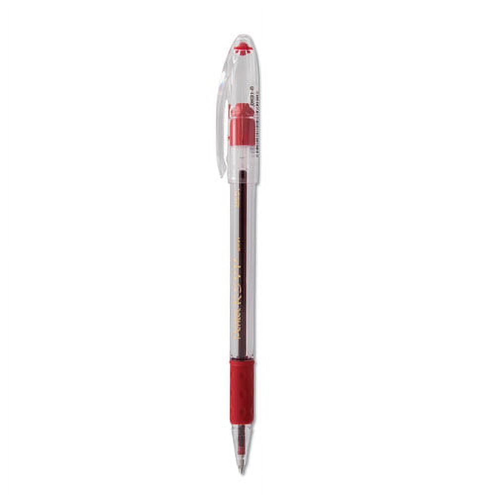 R.s.v.p. Ballpoint Pen, Stick, Medium 1 Mm, Red Ink, Clear/red Barrel, Dozen | Bundle of 10 Dozen