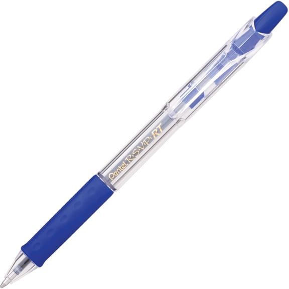 R.s.v.p. Rt Ballpoint Pen, Retractable, Medium 1 Mm, Blue Ink, Clear Barrel, Dozen | Bundle of 5